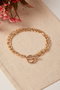 Heliophilia Silver Pulsera de Metal Dorada con Acabado Lacado